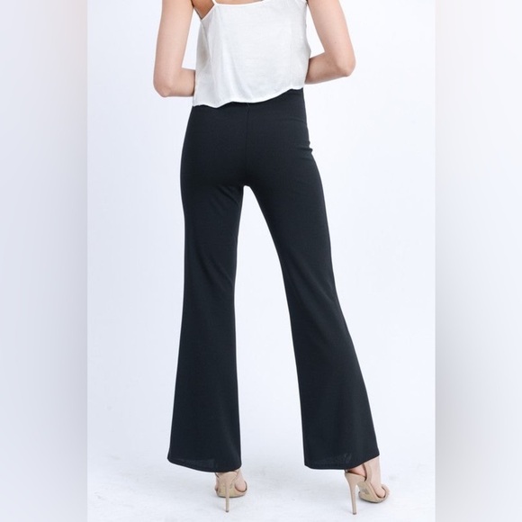 Black high waisted flare pants medium and large NWT Love Tree - Picture 4 of 16